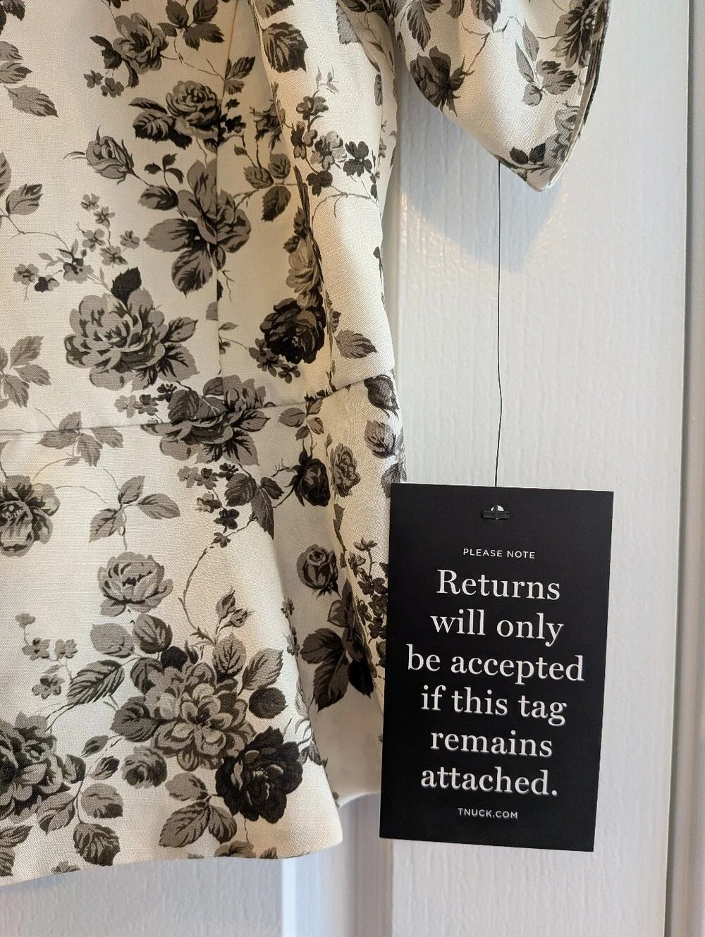 Tuckernuck Lisle Floral Peplum Top Puff Sleeve Blouse Preppy Office Size XL NWOT